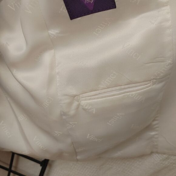 MEN'S VINCI WHITE SLIM FIT 2 PIECE SUIT. SC900-12 WHITE. - Picture 7 of 14